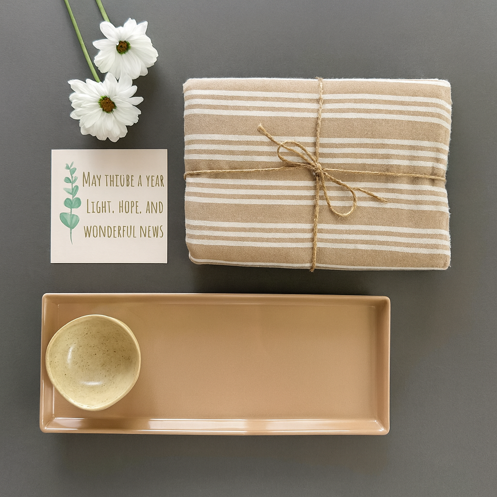 Elegant Rosh Hashanah Table & Serving Set