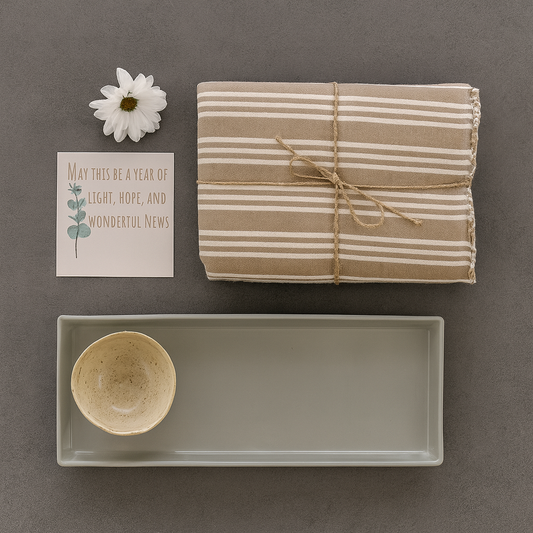 Elegant Rosh Hashanah Table & Serving Set
