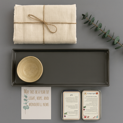 Festive Linen Table & Serving Set