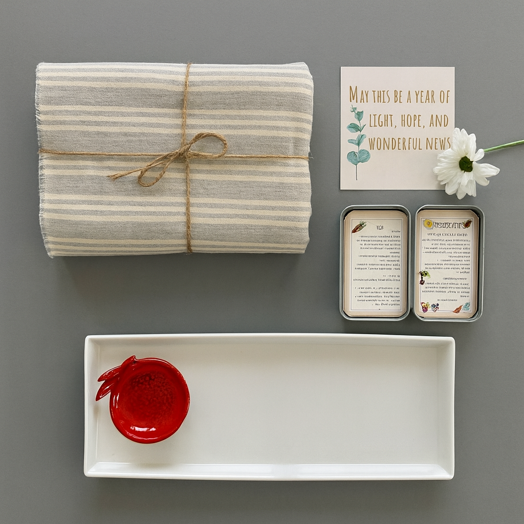Festive Linen Table & Serving Set