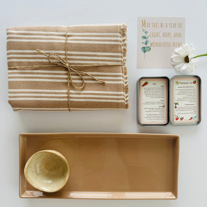 Festive Linen Table & Serving Set